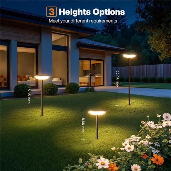 Solar Pathway Lights Outdoor, 6 Pack 27'' Tall Solar Garden Lights Outdoor - Picture 5 of 8